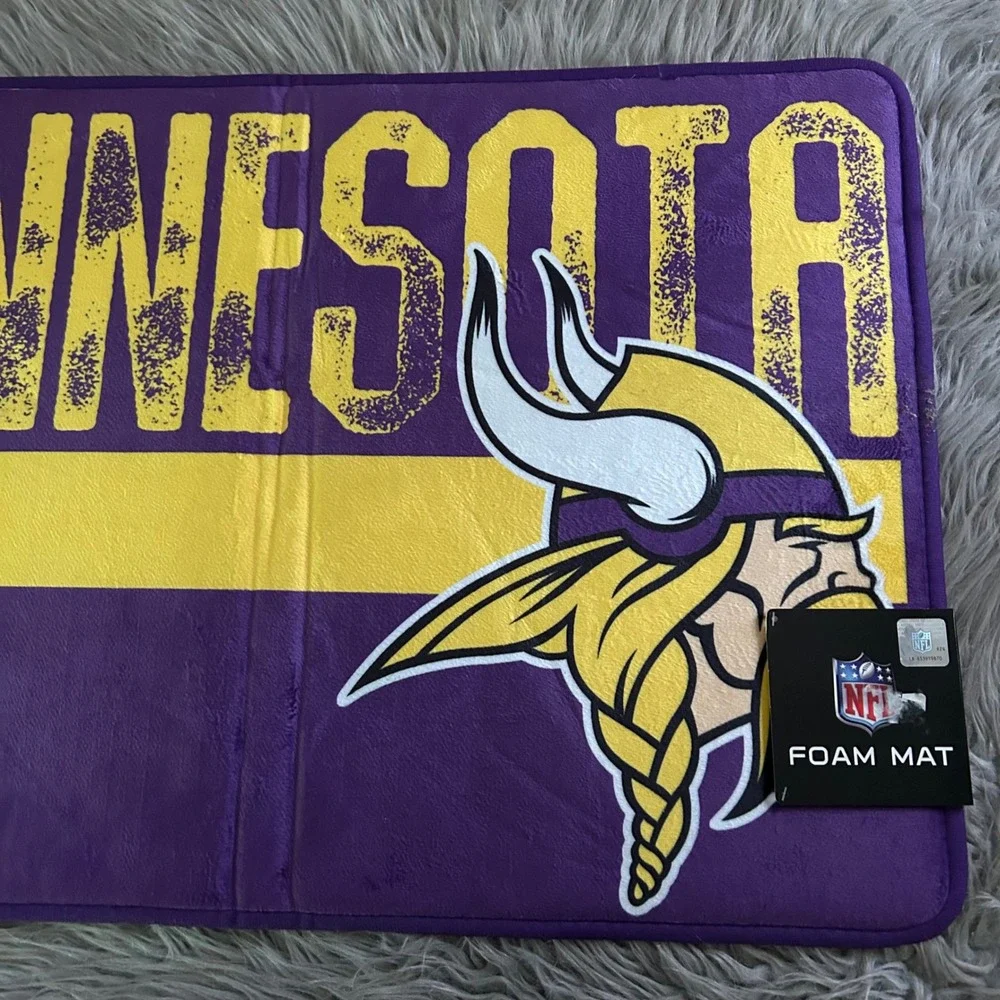 NFL Minnesota Vikings Foam Bath Mat Purple Bathroom Rug 20